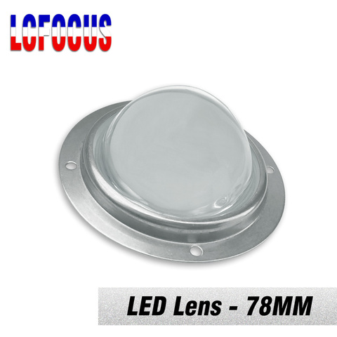 Verre optique à lentille, 30, 45, 60, 90, 120 degrés, 78mm + collimateur à réflecteur + LED pour puce haute puissance 20W 30W 50W support fixe W ► Photo 1/6