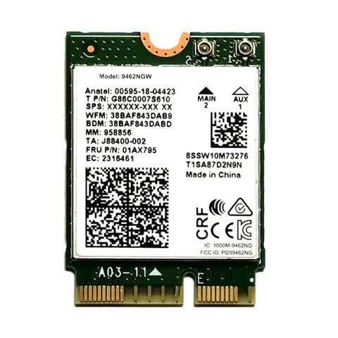 Adaptateur de carte Wifi sans fil-ca double bande pour Intel 9462NGW CNVI NGFF M.2 Key E avec Bluetooth 5.0 pour Win10 ► Photo 1/6