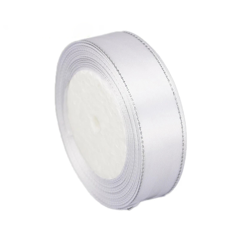 Ruban de noël en Satin blanc, 25 yards/rouleau, 6/10/20/25/40mm, cadeau en gros ► Photo 1/6