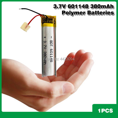 Batterie Lithium-polymère Rechargeable, 3.7V, 380mAh, 601148, pour jeux vidéo, Mp3, MP4, MP5, GPS ► Photo 1/6