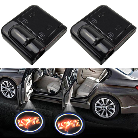 Projecteur Laser de bienvenue à LED sans fil pour décoration de porte de voiture, 1 pièce, Kit d'accessoires pour éclairage intérieur de voiture ► Photo 1/6