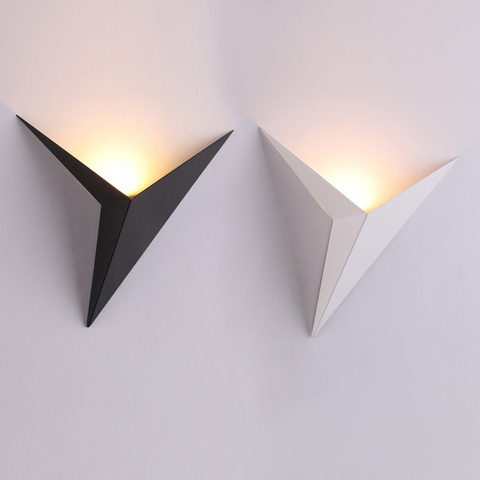 Triangle applique murale moderne créatif 3W minimaliste nordique mur LED lampes pour salon lampe de chevet maison décoration AC85-265V ► Photo 1/6