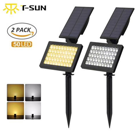 T-sunrise 50/54 LED lumière solaire à l'extérieur IP65/44 décoration de jardin lampes solaires 3000K/6000K éclairage extérieur spot applique murale ► Photo 1/1