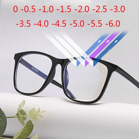 Monture de lunettes TR90 Super légère, grandes lunettes carrées, pour ordinateur, lecture + 50 + 1.5 + 6.0 + 100 + 150, 1-1-2-2 à-200 ► Photo 1/6