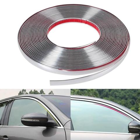 Bande de garniture universelle en Chrome pour voiture, 6mm, 15mm, 18mm, 22mm, décoration de style, moulage, offre spéciale ► Photo 1/6