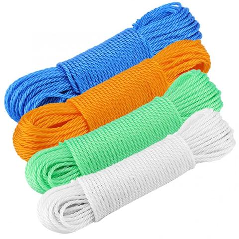 20m de Long en Nylon coloré corde séchage cintres lignes de lavage corde corde à linge pour le Camping en plein air jardin voyage fournitures ► Photo 1/6