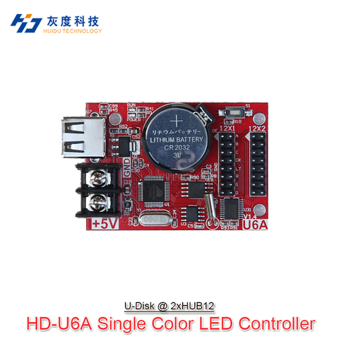 Huidu – carte contrôleur u-disk monochrome, HD-U6A/HD-U6B/HD-U62/HD-U63/HD-U64, pour Module LED P10/F3.75/P4.75 ► Photo 1/6