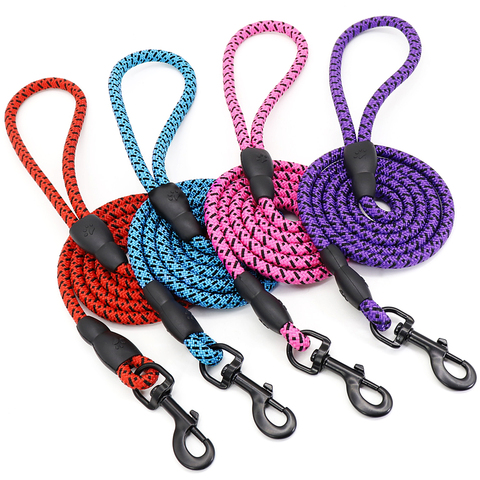 Laisse pour chiens, en Nylon, Durable, pour chiots, longueur de 1.5m, antidérapante, corde pour la marche des animaux domestiques, pour petits et moyens chiots et chats, ceinture rose ► Photo 1/6