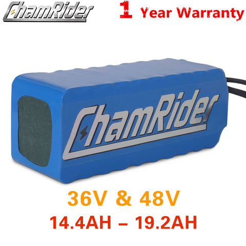 Chamrider-batterie Lithium 36/48V 10ah, 20a, avec BMS 18650, pour vélo et Scooter électrique, ebike ► Photo 1/6