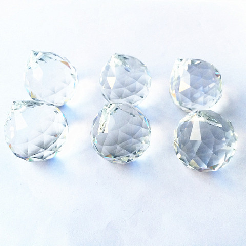 Lustre en cristal K9 à facettes, boule transparente suspendue, pièces d'éclairage en cristal, haute qualité, 20mm, 10 pièces/lot ► Photo 1/6