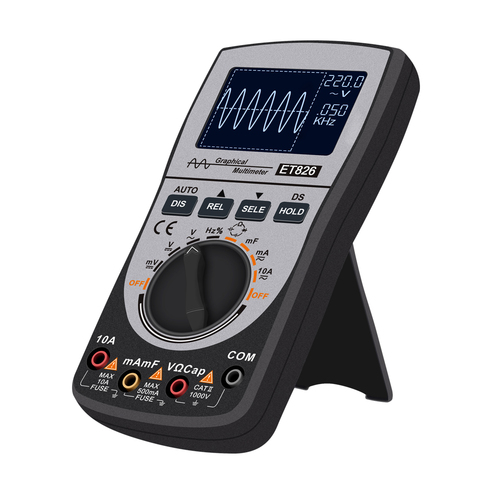 Testeur d'oscilloscope numérique Intelligent 2 en 1, multimètre, Diode, 20KHz, bande passante analogique, échantillons en temps réel avec graphique à barres analogique ► Photo 1/6