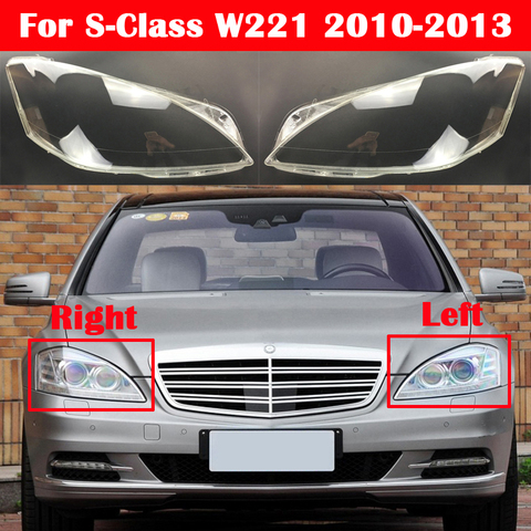 Voiture phare phare lumière verre lentille étui Auto coque couverture pour mercedes-benz s-class W221 S280 S300 S350 S500 2010-2013 ► Photo 1/5