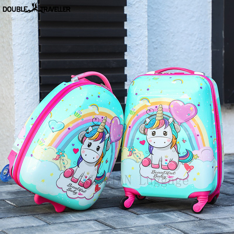 Dessin animé mignon de dessin animé, porte-bagages ons pour enfants, valise de voyage 16/18 pouces, boîtier de chariot, cadeau pour filles et garçons ► Photo 1/6