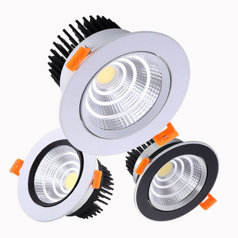 La tache de plafond de lumière de Downlight de Led de Dimmable 3w 5w 7w 9w 12w 15w 18w AC85-230V a enfoncé l'éclairage d'intérieur de lumières ► Photo 1/6