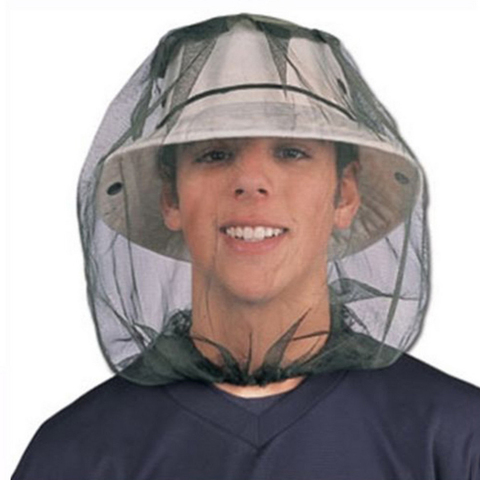 Couvre-chef Anti-moustique de survie en plein air, chapeau en maille, protection faciale pour éviter les insectes abeille, équipement de Camping en plein air ► Photo 1/6