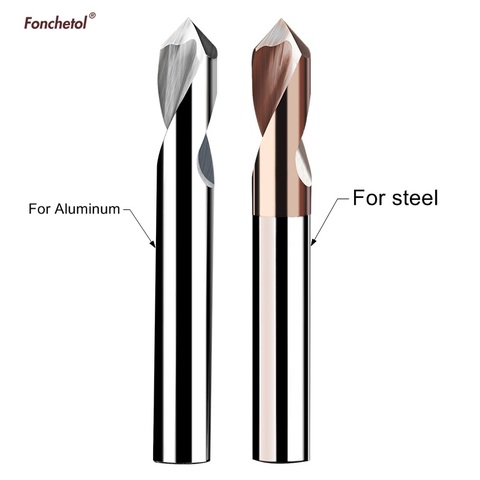 Perceuse à pointe fixe en carbure de tungstène cnc, fraise à chanfreinage à 60 90 120 degrés, acier à l'aluminium, livraison gratuite 1 pièce ► Photo 1/3