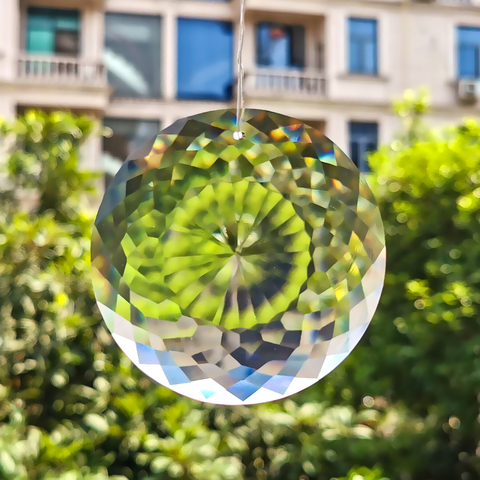 Prismes de cristal en verre clair de 75MM, lustre en cristaux, pendentifs attrape-soleil suspendus, ornement artisanal, accessoires de décoration de jardin de maison ► Photo 1/6