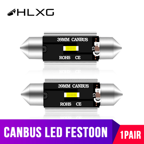 Ampoule Led CSP 1860 Canbus Festoon c5w C10W, lampes de lecture non polaires pour l'intérieur de la plaque d'immatriculation de voiture, 31mm 36mm 39mm 41mm, 12V 24V, 1 paire ► Photo 1/6