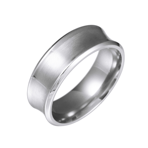 Bague Arc en acier inoxydable pour hommes, bague brillante, Simple, à la mode, bijoux de fête, cadeaux d'affaires, Pepe ► Photo 1/5