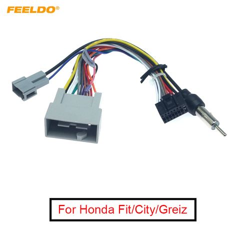 FEELDO – adaptateur de câble d'alimentation Audio, pour Honda Fit City Greiz, lecteur multimédia, Navi, Radio, faisceau de câbles, # FD3413 ► Photo 1/6