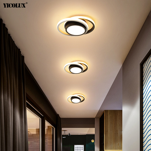 Plafonnier décoratif rond ou carré, design moderne LED, éclairage de plafond, idéal pour un couloir, l'entrée de la maison ou un balcon, modèle livraison directe ► Photo 1/6