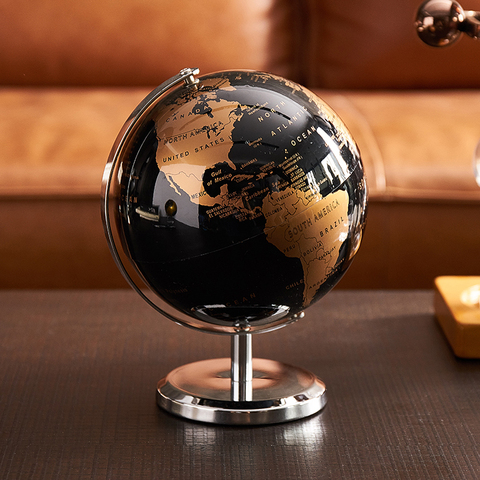 Globe de carte de Constellation de Globe de Globe de Rotation automatique rétro pour ornements de Table de maison, accessoires de décoration de maison de bureau ► Photo 1/6