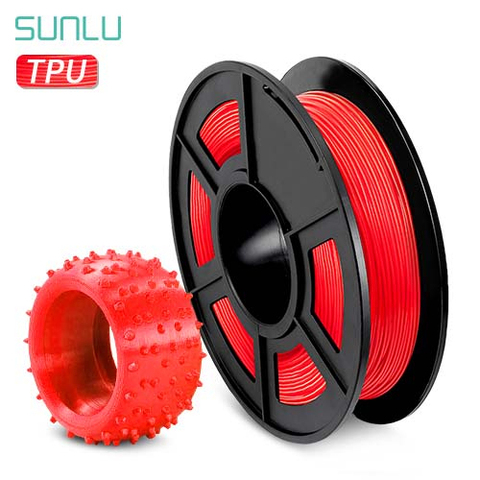SUNLU-Filament TPU Flexible pour imprimante 3D, consommable, Non toxique, 1.75 MM, consommable, pour imprimer des jouets et chaussures pour enfants ► Photo 1/6