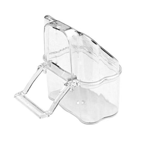 Perroquet oiseau plastique Transparent nourriture tasse bol compagnie eau propre Silo abreuvoir boîte oiseau accessoire pour perruches, Canarie ► Photo 1/6