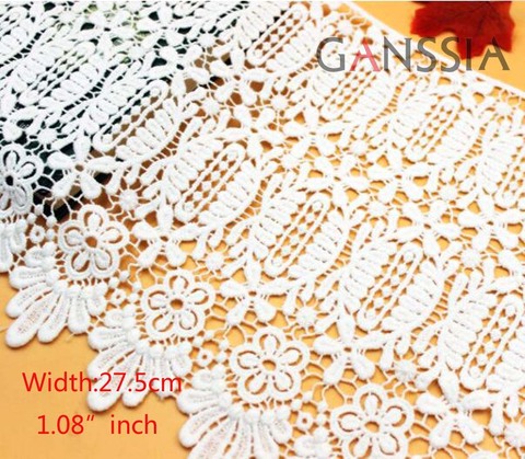 Tricot brodé et dentelle pour vêtement | Longueur 27.5cm, 1 mètre par lot, pour le vêtement, décoration pour robe, scrapbooking, collection ► Photo 1/2