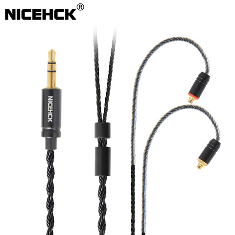 NiceHCK MC8 8 Core cuivre argent mixte câble pour écouteurs 3.5mm/2.5mm MMCX/2Pin pour ZSN ZST DB3 C12 C10 ZSX ZS10 Pro V90 BL03 BL-05 ► Photo 1/6