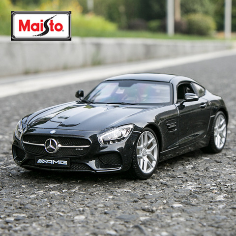 Maisto – modèle de voiture en alliage noir mercedes-benz SLS AMG 1:18, décoration de voiture de collection, jouet moulé sous pression ► Photo 1/6