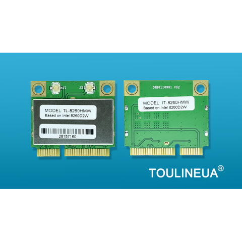 Carte réseau wi-fi (intel 8260hmw TL-8260HMW), intel 8260 8260 AC 8265AC, AX200 mini PCIe, PK 7260hmw 7260AC, 8260 ► Photo 1/2