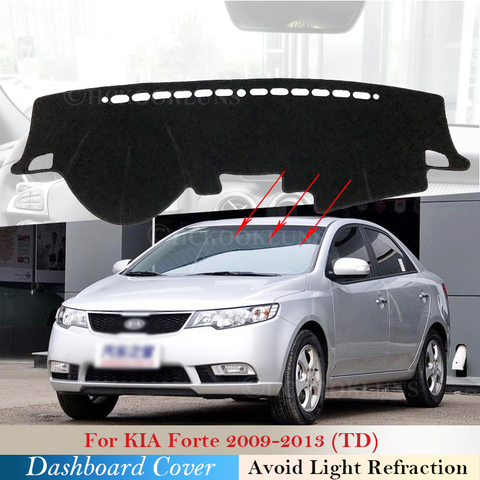 Couvercle de protection de tableau de bord pour KIA Forte 2009 2010 2011 2012 2013 TD, accessoires de voiture ► Photo 1/6