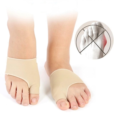 Genkent 2 Pcs Oignon Correcteur Gel Pad Stretch Nylon Hallux Valgus Protecteur Garde Orteil Séparateur Fournitures Orthopédiques ► Photo 1/6