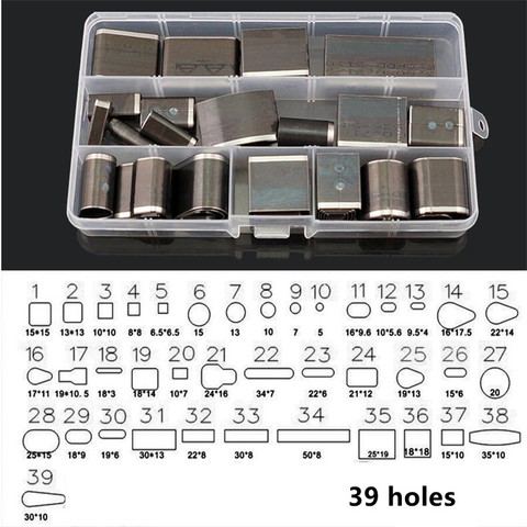 24/39 pièces trou espace Cutter poinçon à la main artisanat cuir bricolage gaufrage outil de poinçonnage ensemble pour cuir ceinture téléphone étui ► Photo 1/6
