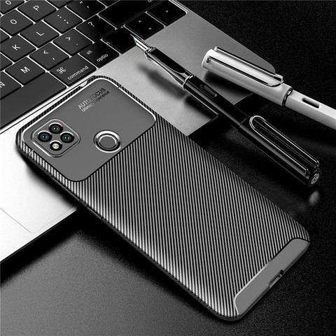 Étui en Fiber de carbone pour Xiaomi Redmi 9T étui Redmi 9C 9 9A 8 8A 7 7A 6 6A couverture téléphone souple pare-chocs pour Xiaomi Redmi 9C NFC Funda ► Photo 1/6