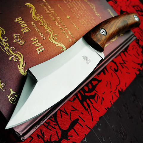 PEGASI Huanghua-couteau à désosser tactique, manche en bois pour poire, couteau à désosser D2, couteau de chef à trancher intégré en acier ► Photo 1/6