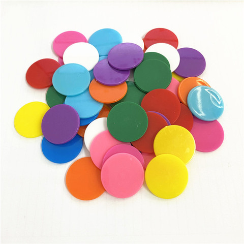 50 pièces de haute qualité 25MM jetons de Poker en plastique Bingo marqueur bonbons couleur pièces Bingo jeu accessoires Fun famille Club jeux de société ► Photo 1/6