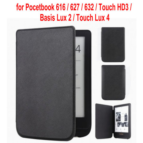 Étui mince magnétique intelligent pour Pocketbook, pour 627 616 632 633 tactile, coque tactile, Lux 4 HD 3/Basic Lux 2 ► Photo 1/3