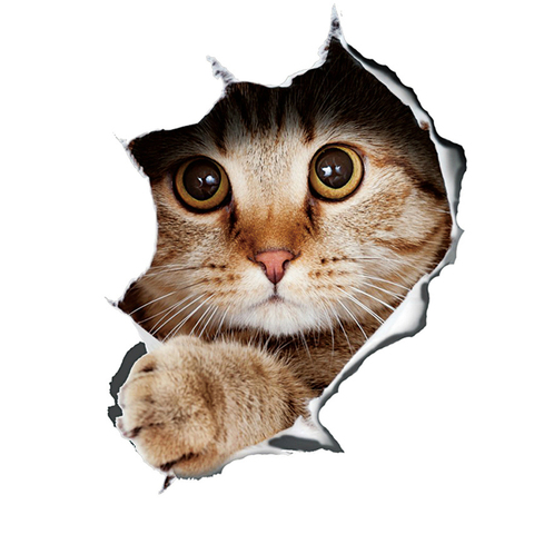 Autocollant de voiture chat 3D PLAY COOL Fashion, autocollants en vinyle, accessoires extérieurs de voitures, pour Bmw Audi Ford Lada Vw ► Photo 1/2
