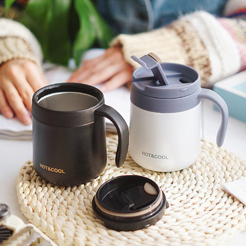 Mini tasse Thermos en acier inoxydable de 330/350/500ml, jolie bouteille d'eau pour filles, flacons sous vide de voyage, bouteille thermique, tasse à café ou à thé ► Photo 1/6