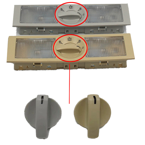 Interrupteur à bouton de lumière de lecture arrière, gris et Beige, pour VW POLO Passat Touran Sharan Skoda Seat Altea Leon 6Q0 947 291 A, nouveauté ► Photo 1/3