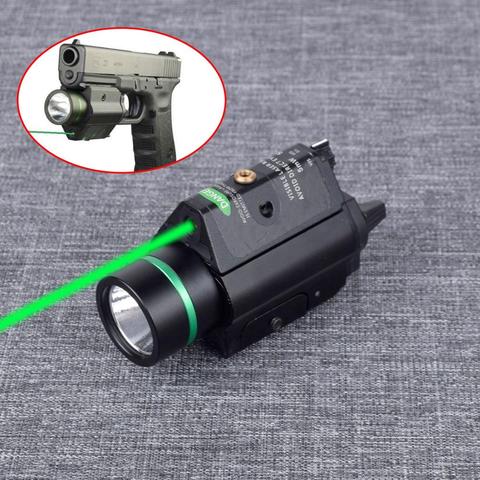 Tactique chasse lampe de poche rouge vert Laser vue M6 lumière LED Combo montage Ultra lumineux pour tisserand picatinny 20mm rail ► Photo 1/6