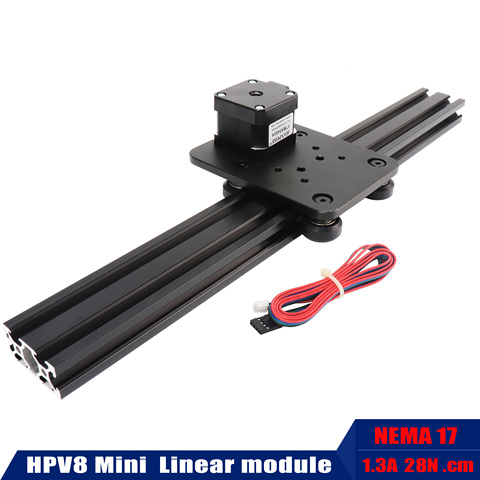 HPV8 openbuild Mini solide V fente ceinture module linéaire et pignon actionneur linéaire nema17 moteur pas à pas pour imprimante 3D sapre pièces ► Photo 1/6