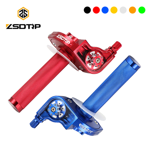 ZSDTRP – poignées d'accélérateur universelles CNC en aluminium, 22mm, poignées rotatives d'accélérateur, pour moto, cyclomoteur, Scooter, vélo M10 * 1.5 ► Photo 1/6