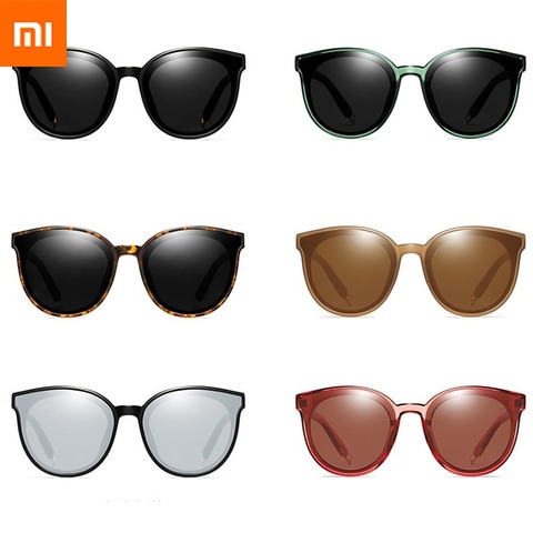 Nouveau Xiaomi lunettes de soleil universel Vintage sport Style conduite lunettes de soleil hommes femmes pilote lunettes UV400 avec étui à lunettes ► Photo 1/6