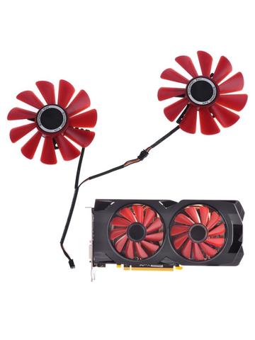 2 pièces 85mm RX-570-RS RX-580-RS FD10U12S9-C Ventilateur pour XFX RX470 RX570 RS RX580 RS ► Photo 1/6