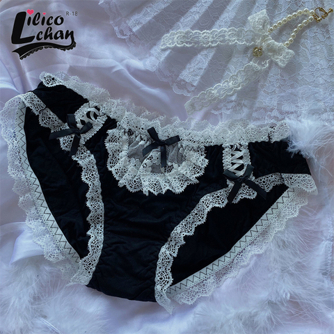 Culotte japonaise en dentelle pour fille, sous-vêtement confortable en coton, Kawaii, Lingerie érotique et Sexy pour femme, 2022 ► Photo 1/5