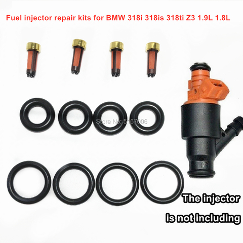 Kits de réparation d'injecteur de carburant, pour BMW 318i 318is 318ti Z3 1.9L 1.8L pièces automobiles 0280150501 13641247196 4 ensembles ► Photo 1/4