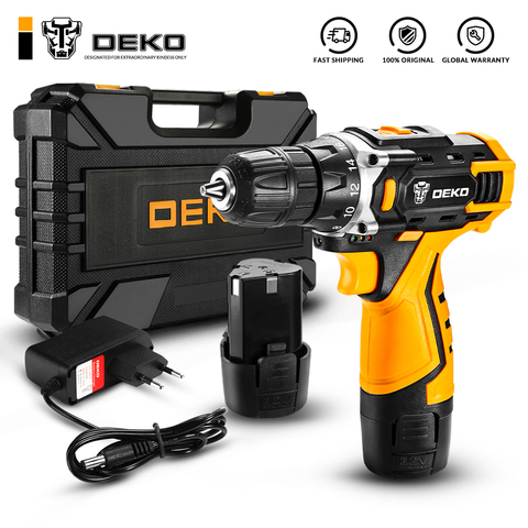 DEKO – Visseuse électrique DKCD, nouveau tournevis mini sans fil, pilote d'alimentation sans fil DC, 12, 16, 20 V, batterie au lithium-Ion, pour tout le bricolage et les travaux, sans clé ► Photo 1/6